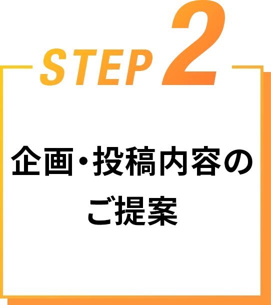 企画・投稿内容のご提案